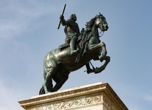statue, horse, madrid, spain, monument, art, external, bronze, history, historical, nature, historical monument