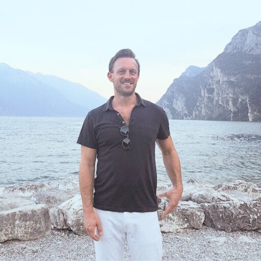 Gregory Blotnick in Lake Garda in 2025